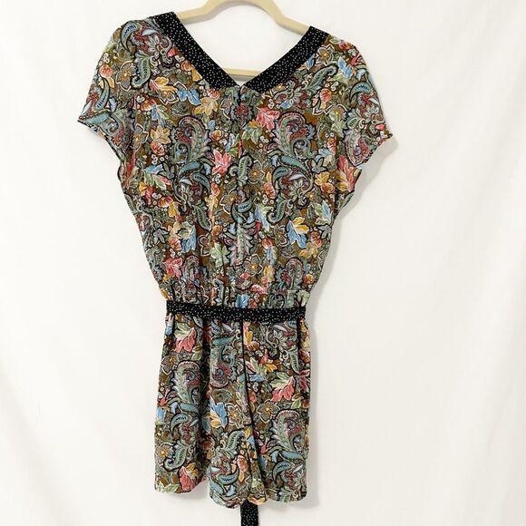 DR2 Floral V Neck Romper Multicolor Size S - Picture 6 of 7